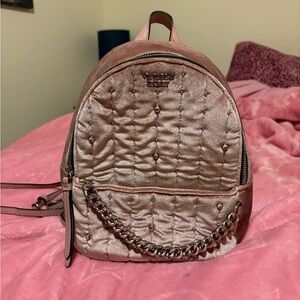 Victoria's Secret Quilted Mini Backpack with Chain Detail - Pink